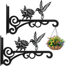 Sett med 2 hengende kurvholdere - Smijerns plantekroker - 25 cm - Dekorativ plantestøtte - Passer