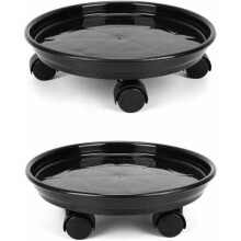 Pflanzkörbe – 2er-Set – Rundständer – Rollen – 30 cm