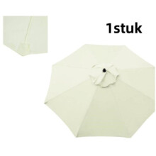 Guarda-sol de substituição - 3m de diâmetro x 8 varetas sem armação - adequado para moradias, jardins, pátios, varandas, terraços, ...