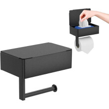 WC-papír tartó - WC-papír tartó polccal - WC-papír tartó - Polc és tálca -