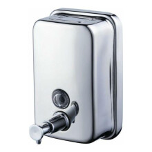 Tvålpump med dubbel finish i krom, 304 rostfritt stål, 800 ml, silver