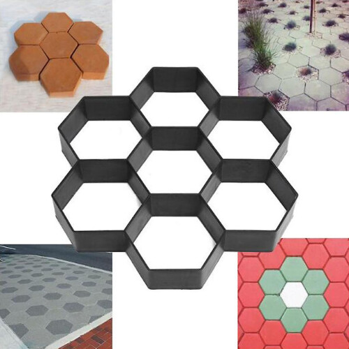 Hexagon Walk Maker Concrete Stepping Stone Mold for Garden Pathway DIY Paving 1