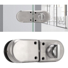 Fechadura de porta de correr dupla para banheiro - Vidro