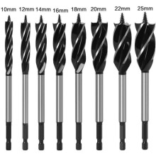 Square wood drill bit for door and lock openings, four-hole drill bit for lock openings, handle drill bit