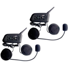 2x Vnetphone V6-1200 Motorfiets Intercom, Bluetooth, Waterdicht (1200m), Microfoon, Tot 8 uur Batterijduur, voor 6 motorrijders