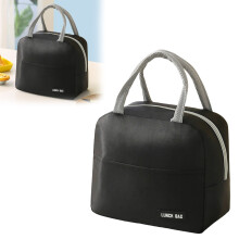 Sac isotherme pliable noir pour le déjeuner