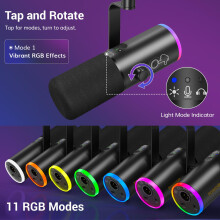 TONOR Dynamic Gaming Microphone XLR/USB Mic with AI Noise Cancellation