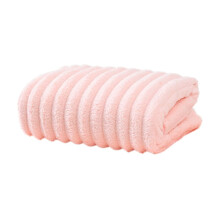 Serviette visage en coton rose Ă rayures bonbon (1 paquet)