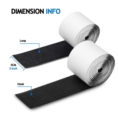 STRICH Pedal Board Hook Loop Strips, Guitar Pedalboard Mounting Grip Kit Length 2M Width 5CM 2