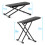 Tiger GST35 Guitar Footstool, Height Adjustable Folding Footrest - Black 2