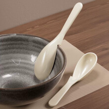 Cuillère à soupe asiatique à long manche et encoche, de qualité alimentaire