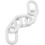 Chaîne décorative ovale en bois 560 mm blanche 1
