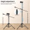 Microphone Stand,Aokeo Mic Stand Floor with Adjustable Tripod,Carrying Bag,Tablet Holder,Suitable for Any Microphone, Performance,Singing, Speech 4
