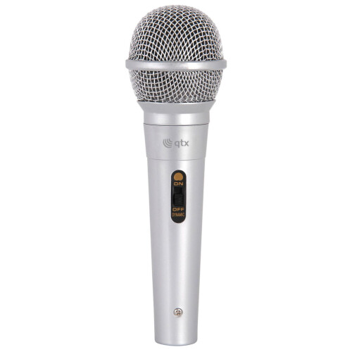 QTX Handheld Dynamic Singing Microphone Silver 2