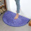 Halbrunde Chenille-Badematte 50 x 33 cm 1