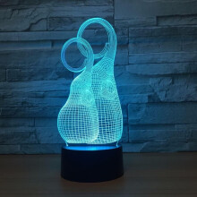 Lampe de bureau spirale à illusion 3D, LED RGB, 16 couleurs