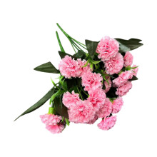 Buquê de cravos artificiais rosa para decoração de casa (12 peças)