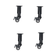 4-pack justerbara möbelben i metall med 360 vridning