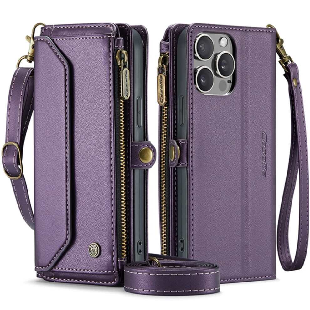 Iphone 15 Magnetic Wallet Case With Flip Cover, Zipper 9058772209993