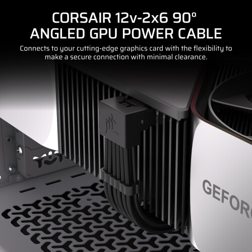 Corsair Corsair 90 12V-2x6 GPU Power Cable – For NVIDIA GeForce RTX Graphics Cards, Eas 1