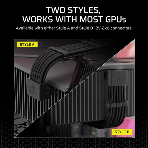 Corsair Corsair 90 12V-2x6 GPU Power Cable – For NVIDIA GeForce RTX Graphics Cards, Eas 2