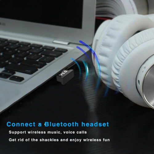 Bluetooth 5.0 USB Adapter for PC, Wireless Bluetooth Receiver for Desktop Laptop, Plug and Play Mini Dongle 2