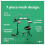 VISIONDRUM Compact Mesh Electronic Drum Set with 50W Amp, Orange 3