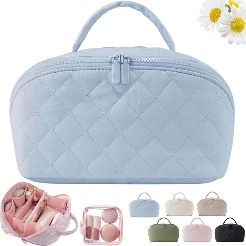 Women's Travel Makeup Bag â Lay-Flat, Water-Resistant,