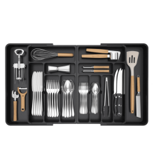 Organisateur de tiroir à couverts extensible, 53 à 91 cm, en polypropylène sans BPA