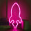 LED Neon Rocket Nattlys – USB- eller batteridrevet 1