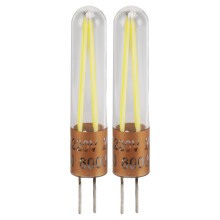 2 kusy žárovek G4LED, 2W, 6000K, bílá skleněná trubice