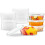 Plastic bewaardozen van 237 ml (8 oz) met luchtdichte deksels (24 stuks) 1