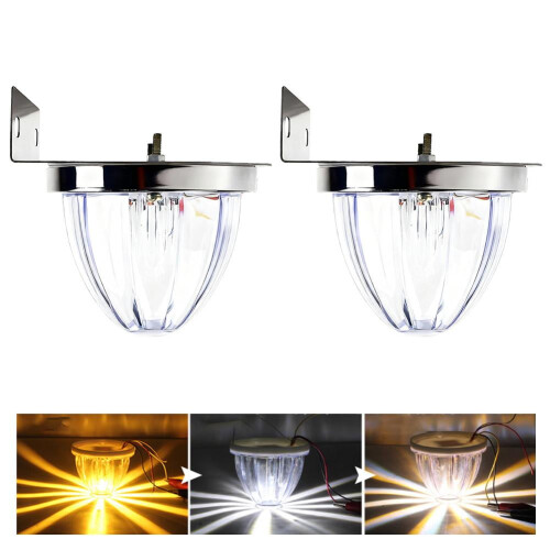 2-pack bärnstensfärgade LED-markeringsljus för lastbilar