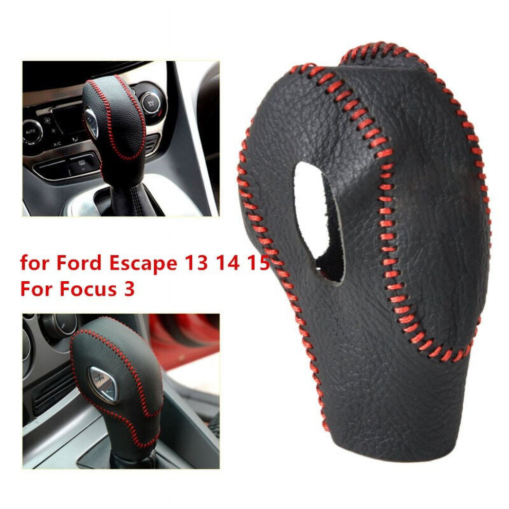 Leather Gear Shift Knob Cover For Ford Escape & Focus 3 9058772217776