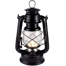 Vintage LED Hurricane Lantern Meleg Fehér, 15 LED, Fekete