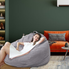 Housse pour pouf – Grande housse lavable en polyester (sans