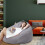 Housse pour pouf – Grande housse lavable en polyester (sans 1