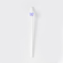 Paille en verre avec nœud papillon – 1 paquet