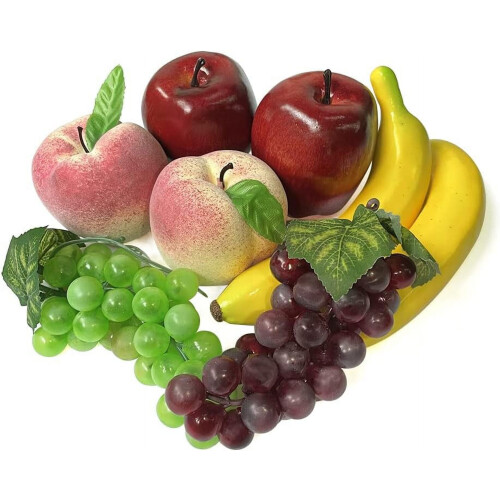 Set di frutta finta realistica – 8 pezzi in plastica decorativa