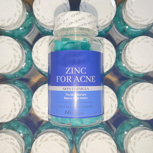 Zinc for Acne Mix Blueberryand Raspberry Flavored Gummies