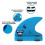 (Blue) Kids swim float for training with wearable shark fin kickboard 3