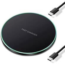 15W snabb trådlös laddningsplatta för iPhone och Samsung