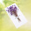 6 cartes d'invitation faites main avec des fleurs séchées violettes 1