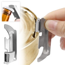 Ouvre-boîte pliable portable en acier inoxydable (1 pièce)