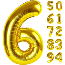 Balon Numărul 6 De Aur 40 Inch