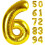 Balon Numărul 6 De Aur 40 Inch 1