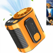 Nositeľný ventilátor na pás s powerbankou 5000 mAh, 10 rýchlostí