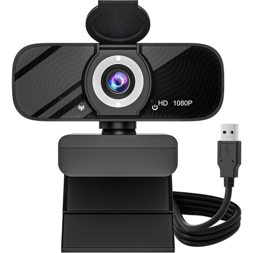 1080p HD-webcam met microfoon en statief