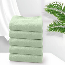 Serviettes de toilette en bambou 60 x 30 cm, lot de 5