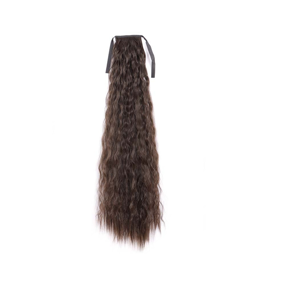 Unisex Long Kinky Curly Ponytail Wig Extension Â 32 Inch